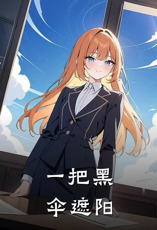 一把黑伞遮阳