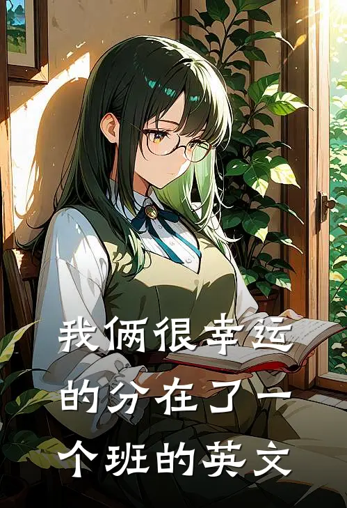 我俩很幸运的分在了一个班的英文